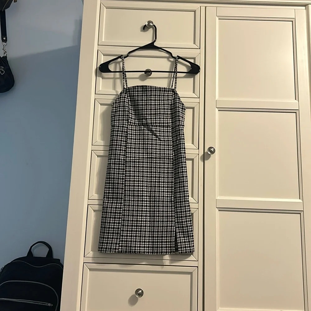 checkered pattern dress